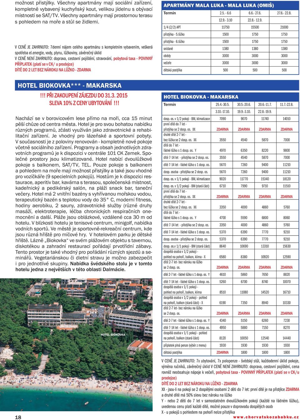 energie, vody, plynu, lůžkoviny, závěrečný úklid V CENĚ NENÍ ZAHRNUTO: doprava, cestovní pojištění, stravování, pobytová taxa - POVINNÝ PŘÍPLATEK (platí se v CK/ u prodejce) DÍTĚ DO 2 LET BEZ NÁROKU