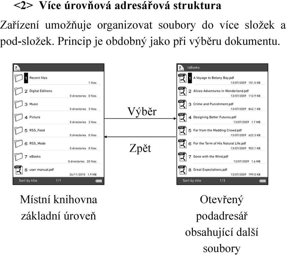 Princip je obdobný jako při výběru dokumentu.