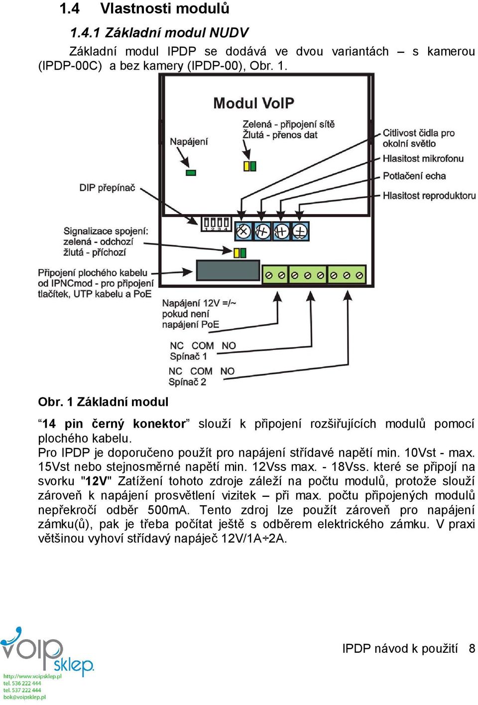 15Vst nebo stejnosměrné napětí min. 12Vss max. - 18Vss.