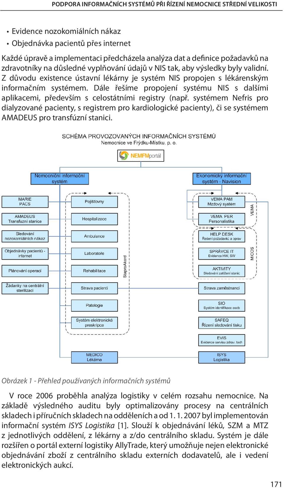 Dále řešíme propojení systému NIS s dalšími aplikacemi, především s celostátními registry (např.