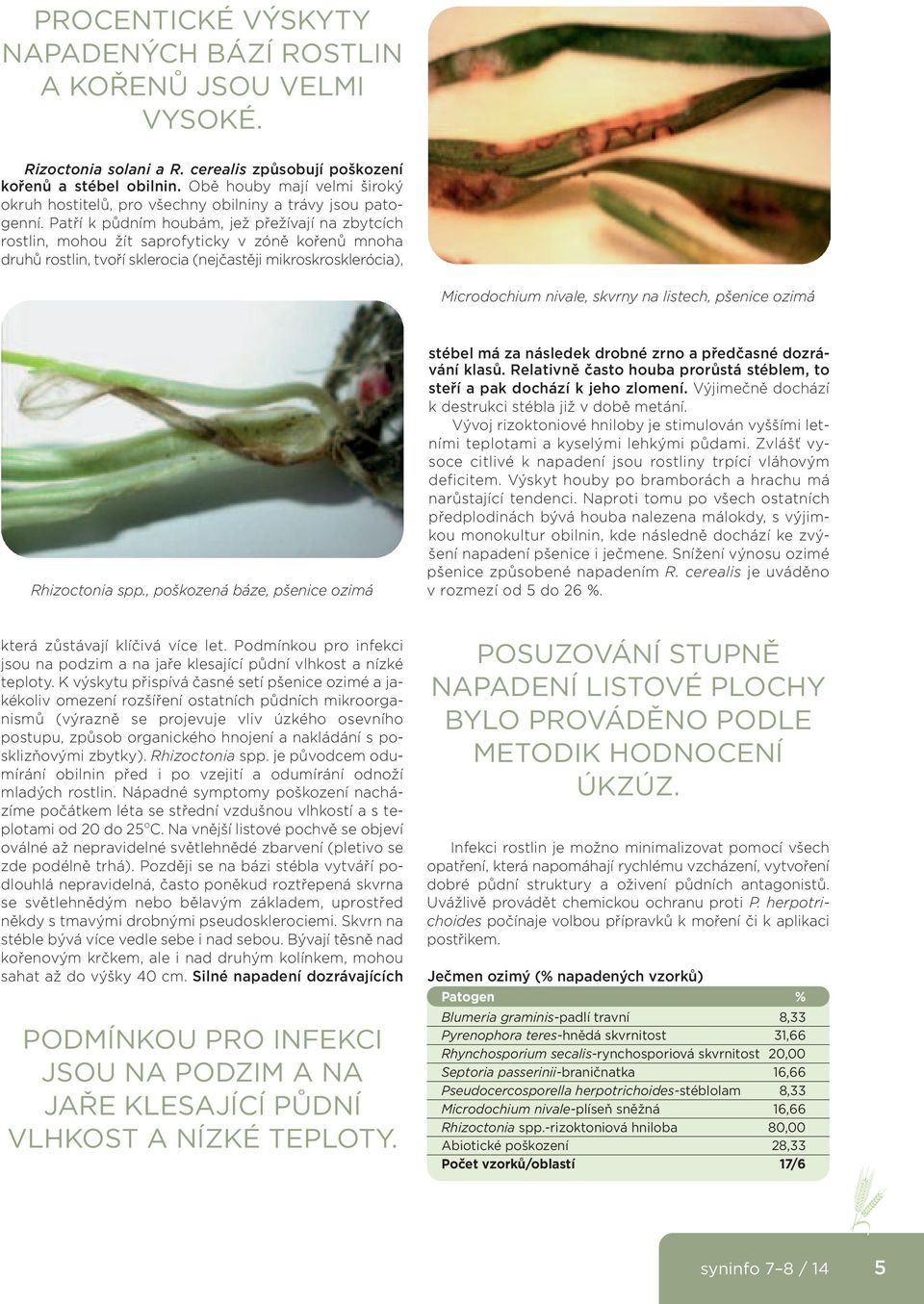 Patří k půdním houbám, jež přežívají na zbytcích rostlin, mohou žít saprofyticky v zóně kořenů mnoha druhů rostlin, tvoří sklerocia (nejčastěji mikroskrosklerócia), Microdochium nivale, skvrny na