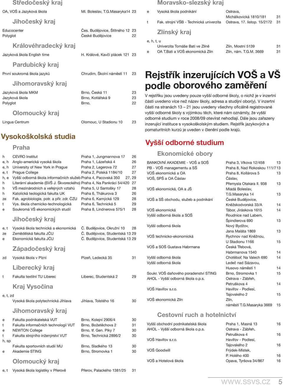 Králové, Kavčí plácek 121 23 Pardubický kraj První soukromá škola jazyků Chrudim, Školní náměstí 11 23 Jihomoravský kraj Jazyková škola MKM Brno, Česká 11 23 Jazyková škola Brno, Kotlářská 9 23