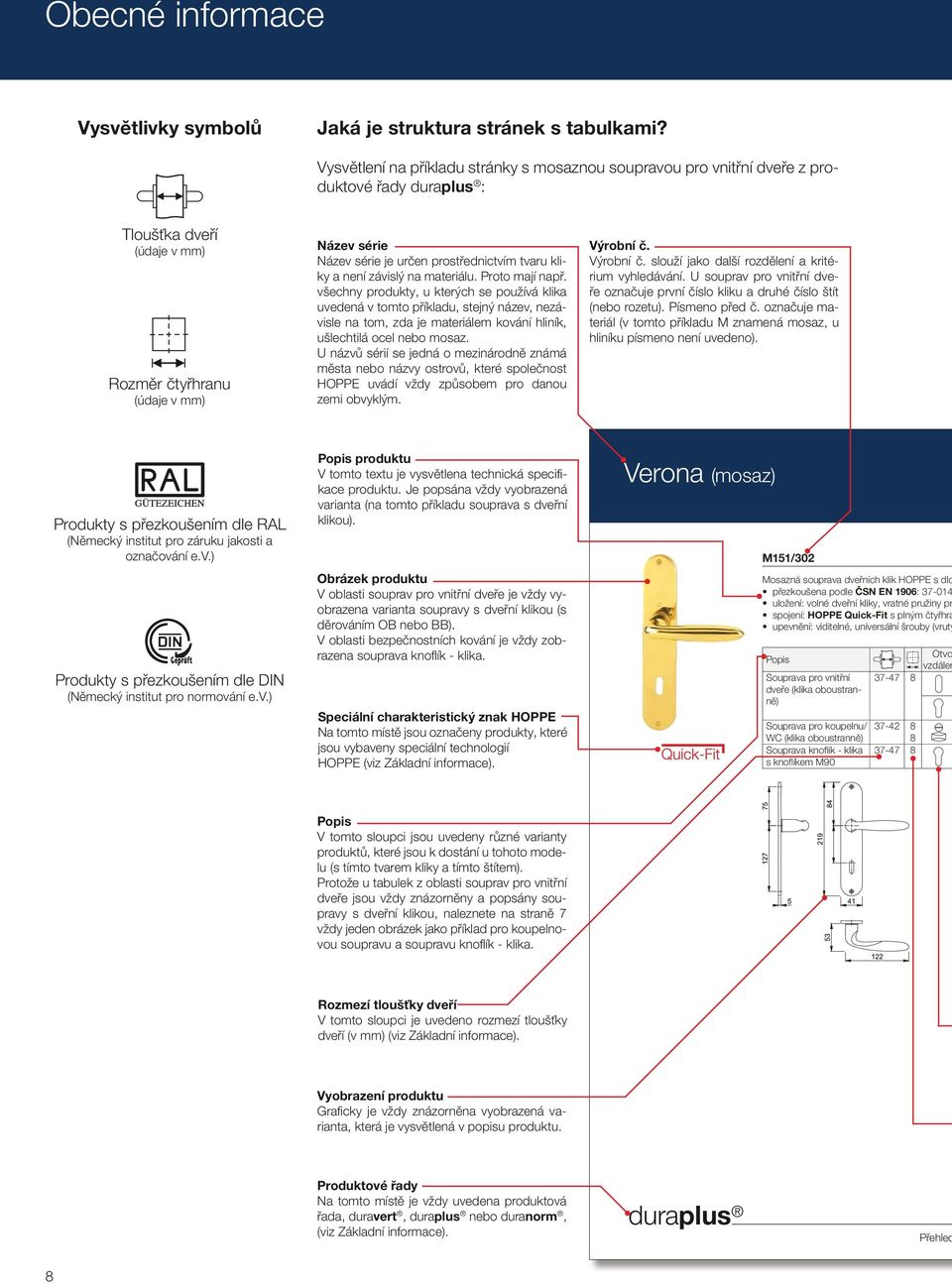 prostřednictvím tvaru kliky a není závislý na materiálu. Proto mají např.