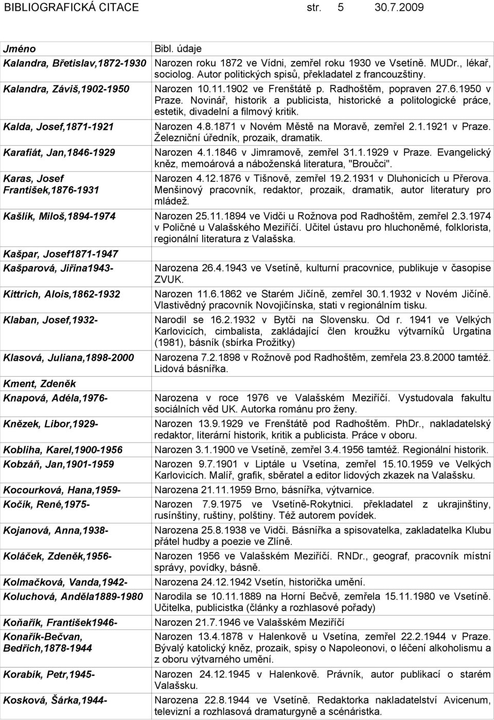 MUDr., lékař, sociolog. Autor politických spisů, překladatel z francouzštiny. Narozen 10.11.1902 ve Frenštátě p. Radhoštěm, popraven 27.6.1950 v Praze.