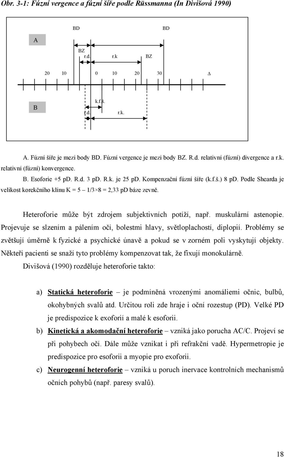 Heteroforie může být zdrojem subjektivních potíží, např. muskulární astenopie. Projevuje se slzením a pálením očí, bolestmi hlavy, světloplachostí, diplopií.