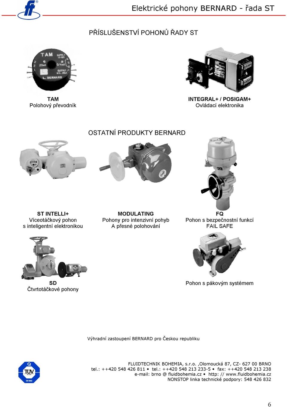Pohon s pákovým systémem Výhradní zastoupení BERNARD pro Českou republiku FLUIDTECHNIK BOHEMIA, s.r.o.,olomoucká 87, CZ- 627 00 BRNO tel.
