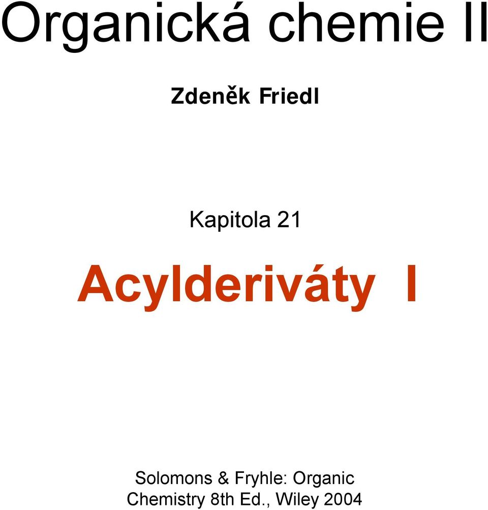 Acylderiváty I Solomons &