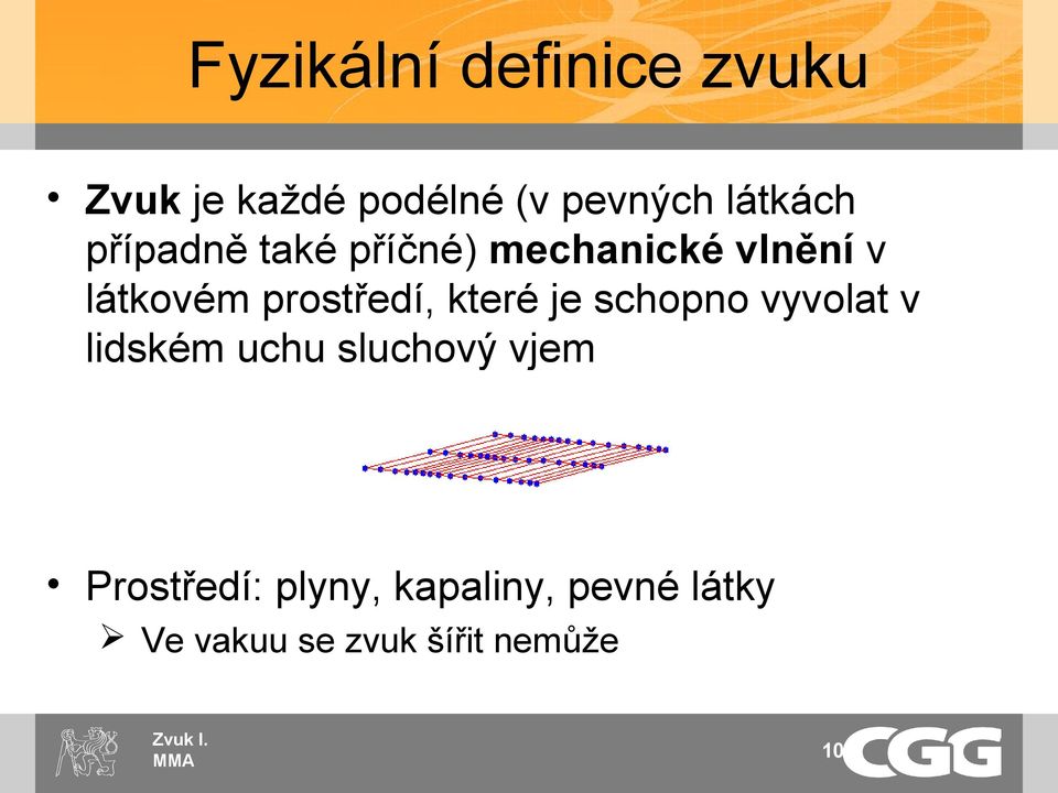 prostředí, které je schopno vyvolat v lidském uchu sluchový