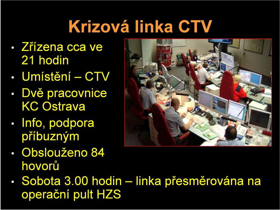 podpora příbuzným Obslouženo 84 hovorů Sobota