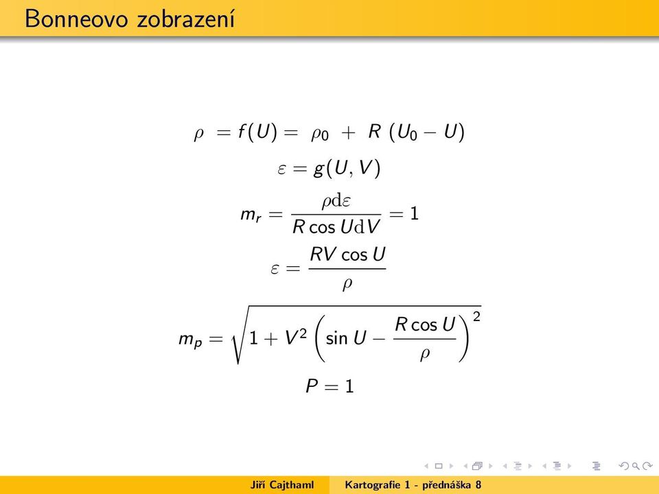 ) ε = ρdε R cos UdV = 1 RV cos U ρ