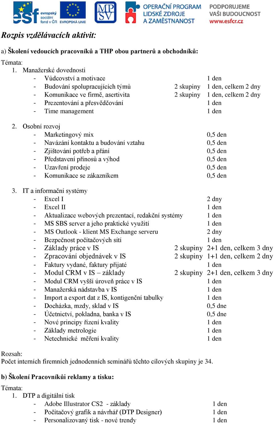 přesvědčování 1 den - Time management 1 den 2.