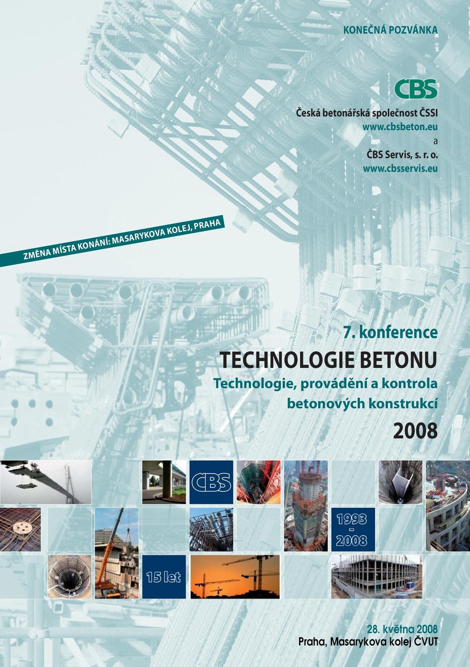 konference TECHNOLOGIE BETONU Technologie, provádění a kontrola