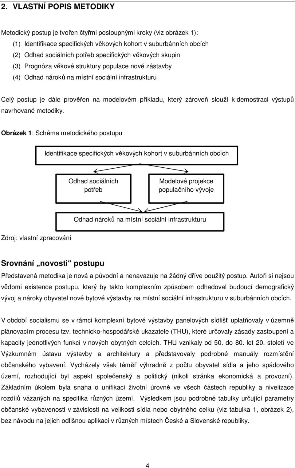 slouží k demostraci výstupů navrhované metodiky.