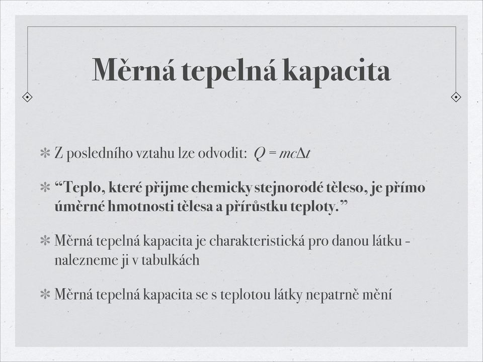 přírůstku teploty.