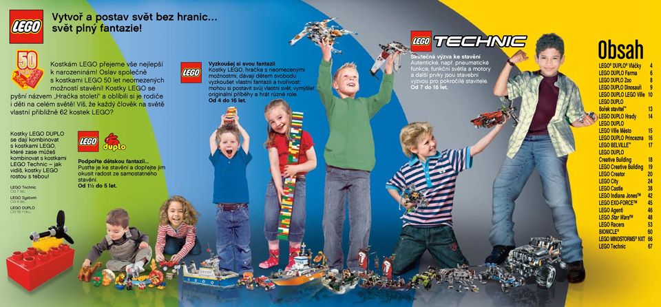 Kostky LEGO DUPLO se dají kombinovat s kostkami LEGO, které zase můžeš kombinovat s kostkami LEGO Technic jak vidíš, kostky LEGO rostou s tebou! LEGO Technic Od 7. LEGO System Od 4.