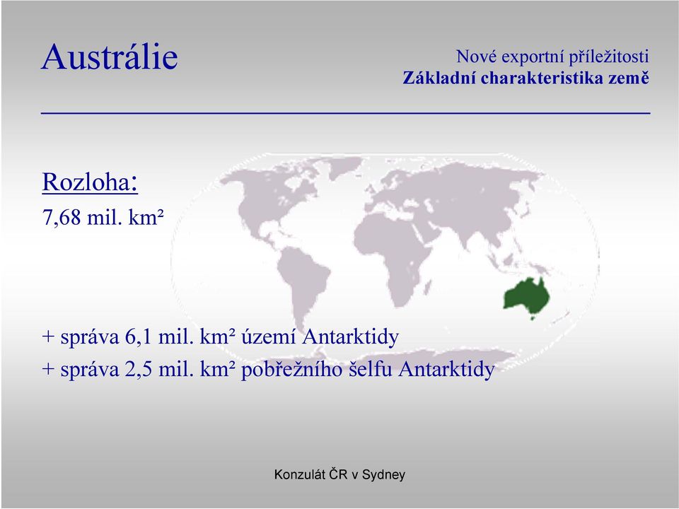 km² + správa 6,1 mil.