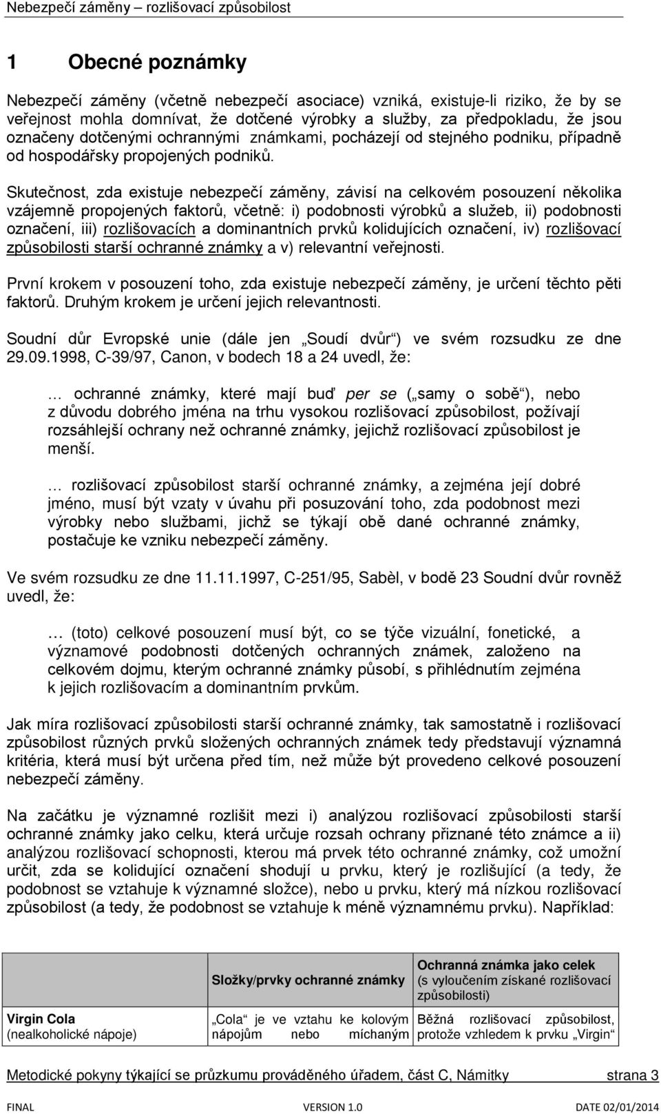 Skutečnost, zda existuje nebezpečí záměny, závisí na celkovém posouzení několika vzájemně propojených faktorů, včetně: i) podobnosti výrobků a služeb, ii) podobnosti označení, iii) rozlišovacích a