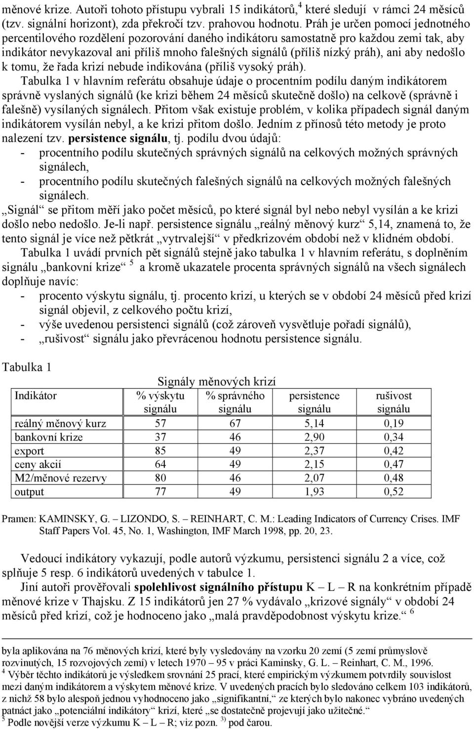 ani aby nedošlo k tomu, že řada krizí nebude indikována (příliš vysoký práh).