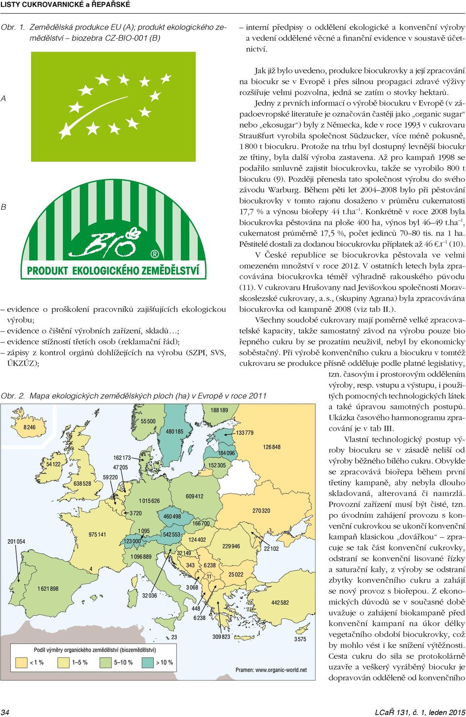 účetnictví. Jak již bylo uvedeno, produkce biocukrovky a její zpracování na biocukr se v Evropě i přes silnou propagaci zdravé výživy rozšiřuje velmi pozvolna, jedná se zatím o stovky hektarů.