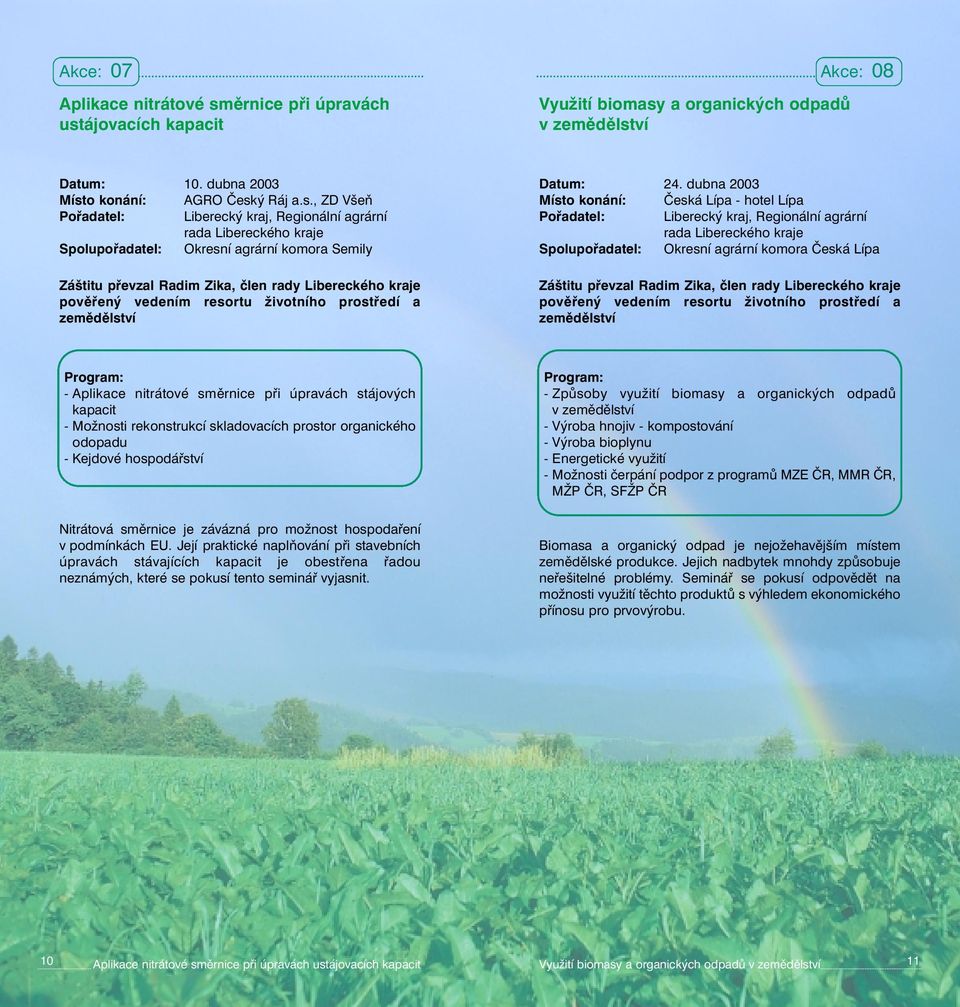prostor organického odopadu - Kejdové hospodářství - Způsoby využití biomasy a organických odpadů v - Výroba hnojiv - kompostování - Výroba bioplynu - Energetické využití - Možnosti čerpání podpor z