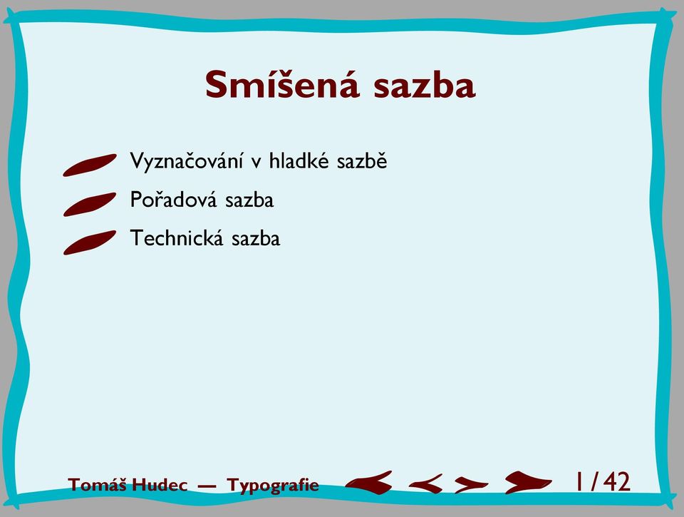 sazba Technická sazba