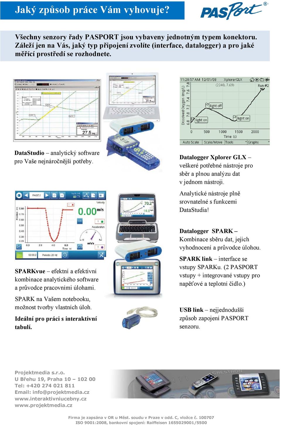 Datalogger Xplorer GLX veškeré potřebné nástroje pro sběr a plnou analýzu dat v jednom nástroji. Analytické nástroje plně srovnatelné s funkcemi DataStudia!