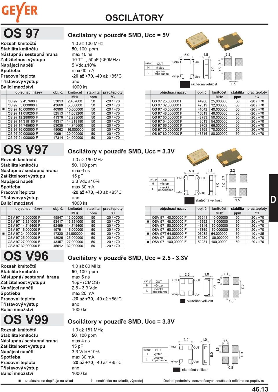 OS 97 10,000000 F 40990 10,000000 50-20 / +70 OS 97 11,059200 F 52513 11,059200 50-20 / +70 OS 97 12,288000 F 41376 12,288000 50-20 / +70 OS 97 14,318180 F 48317 14,318180 50-20 / +70 OS 97 14,745600