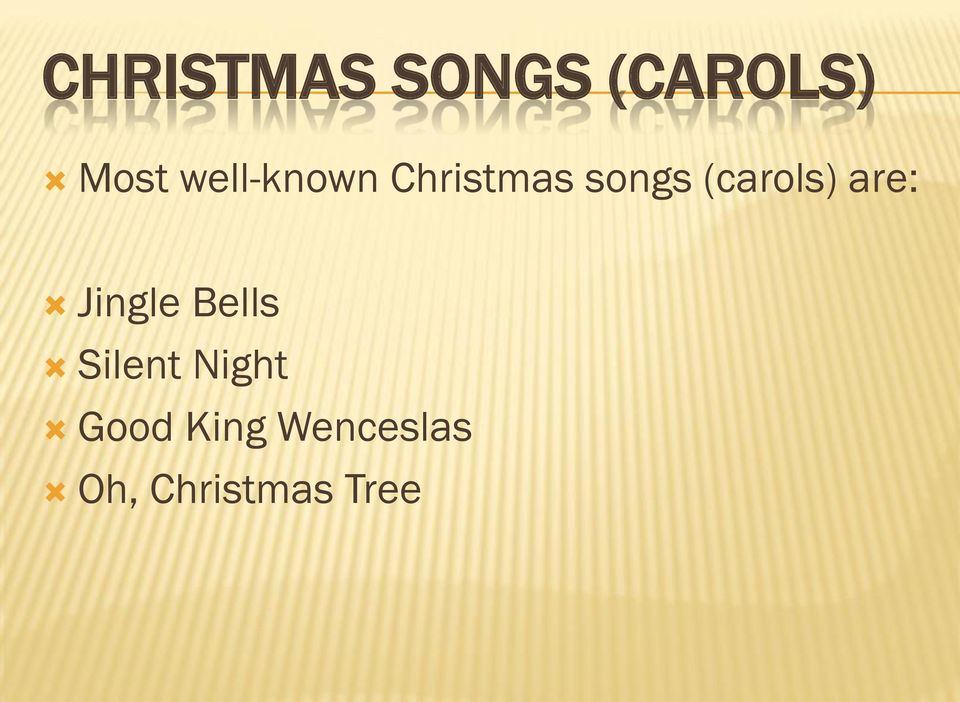 (carols) are: Jingle Bells Silent