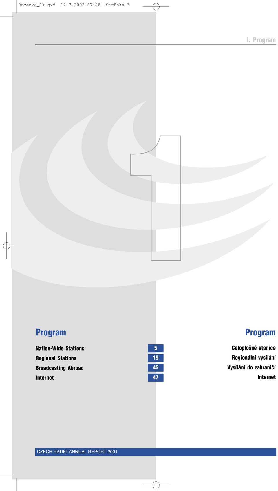 Broadcasting Abroad Internet 5 19 45 47 Program Celoplošné