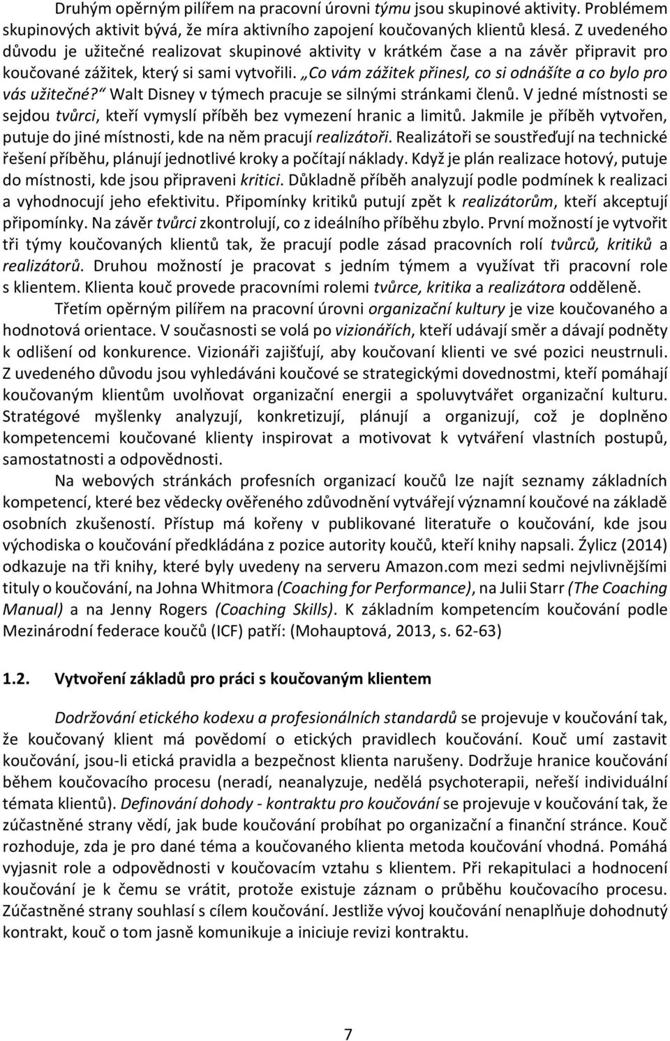 Co vám zážitek přinesl, co si odnášíte a co bylo pro vás užitečné? Walt Disney v týmech pracuje se silnými stránkami členů.