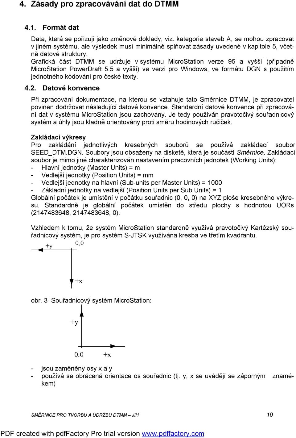 Grafická část DTMM se udržuje v systému MicroStation verze 95 a vyšší (případně MicroStation PowerDraft 5.