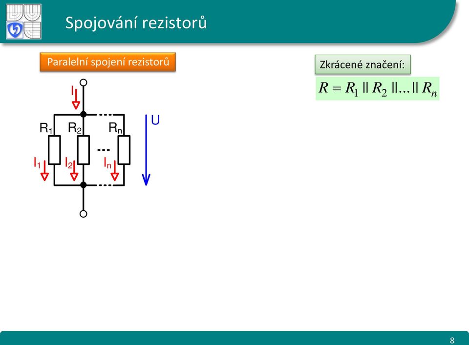 rezistorů Zkrácené
