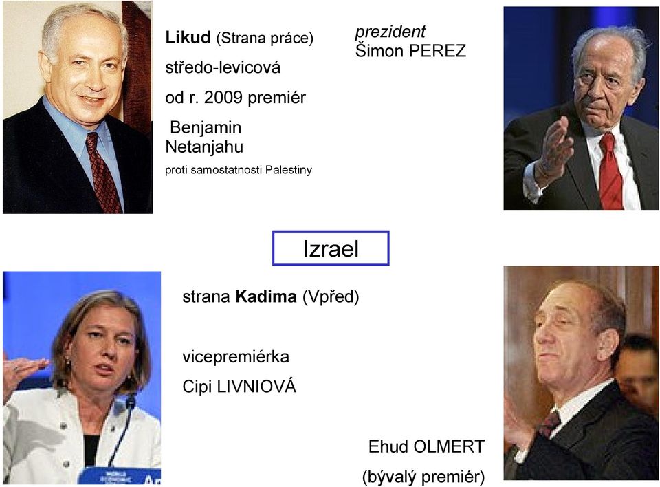 2009 premiér Benjamin Netanjahu proti samostatnosti