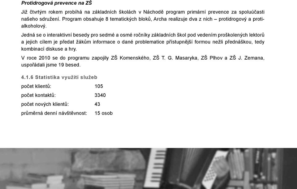 Jedná se o interaktivní besedy pro sedmé a osmé ročníky základních škol pod vedením proškolených lektorů a jejich cílem je předat žákům informace o dané problematice přístupnější