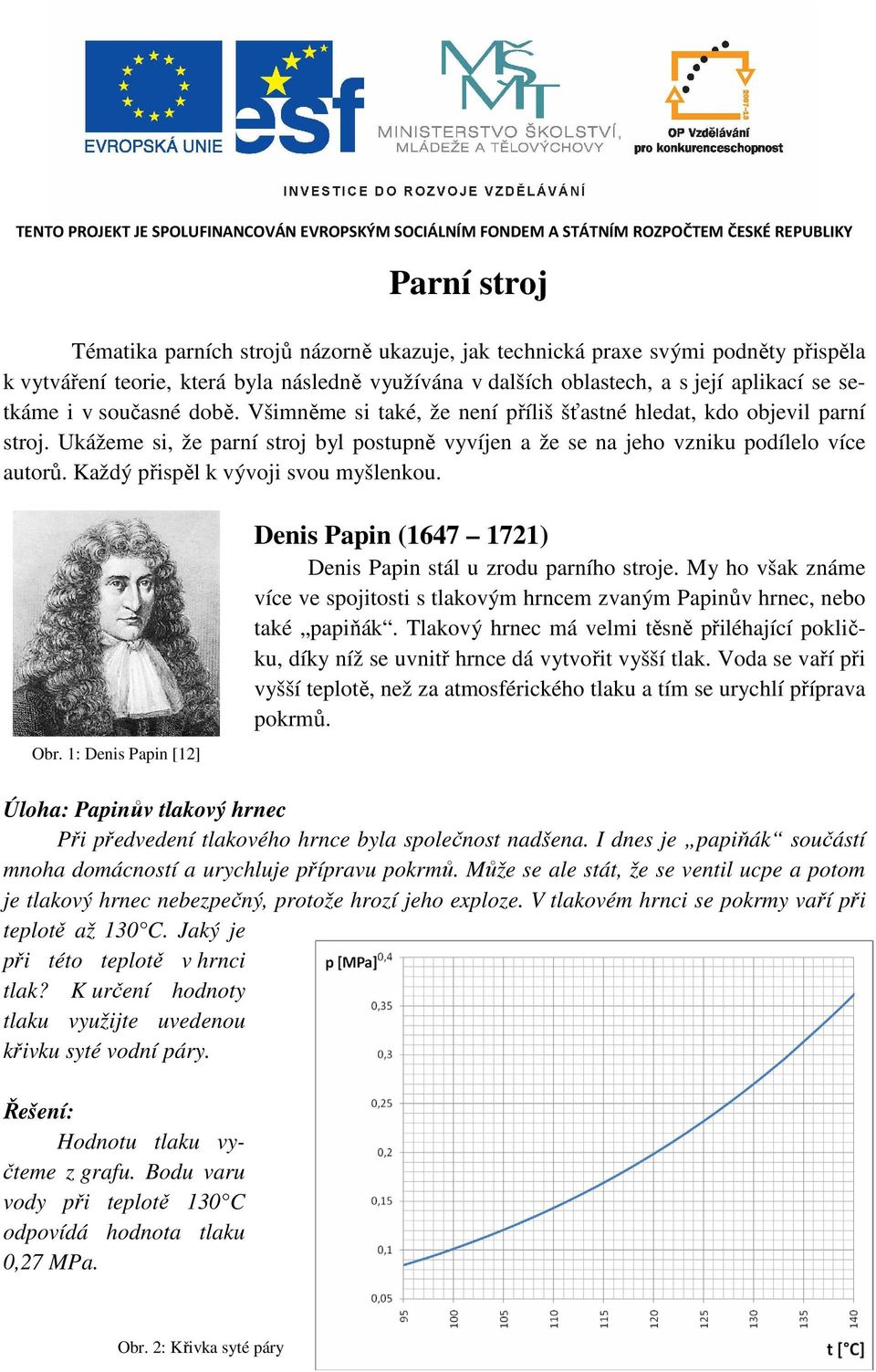 Ukážeme si, že parní stroj byl postupně vyvíjen a že se na jeho vzniku podílelo více autorů. Každý přispěl k vývoji svou myšlenkou. Obr.