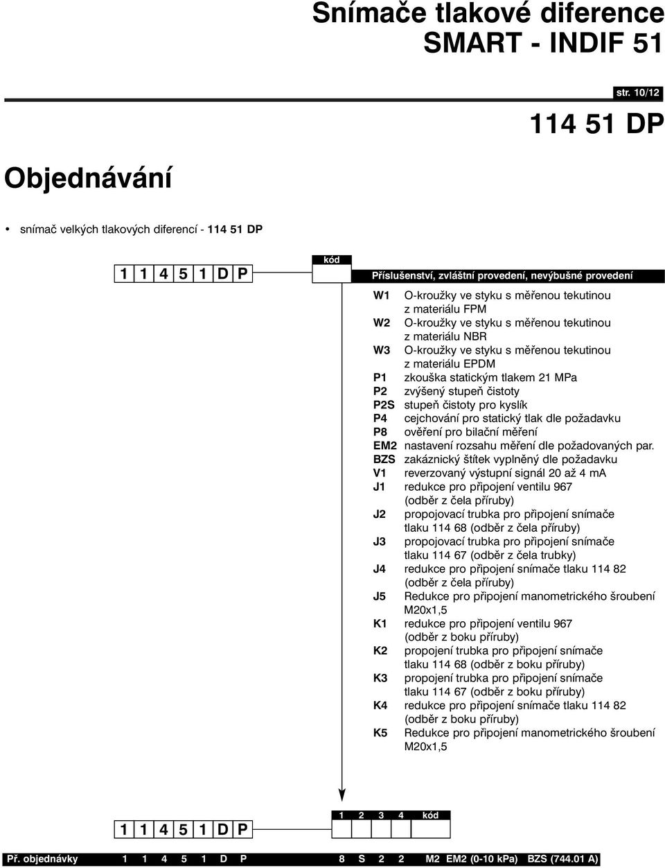 statický tlak dle požadavku P8 ověření pro bilační měření i EM2 nastavení rozsahu měření dle požadovaných par.