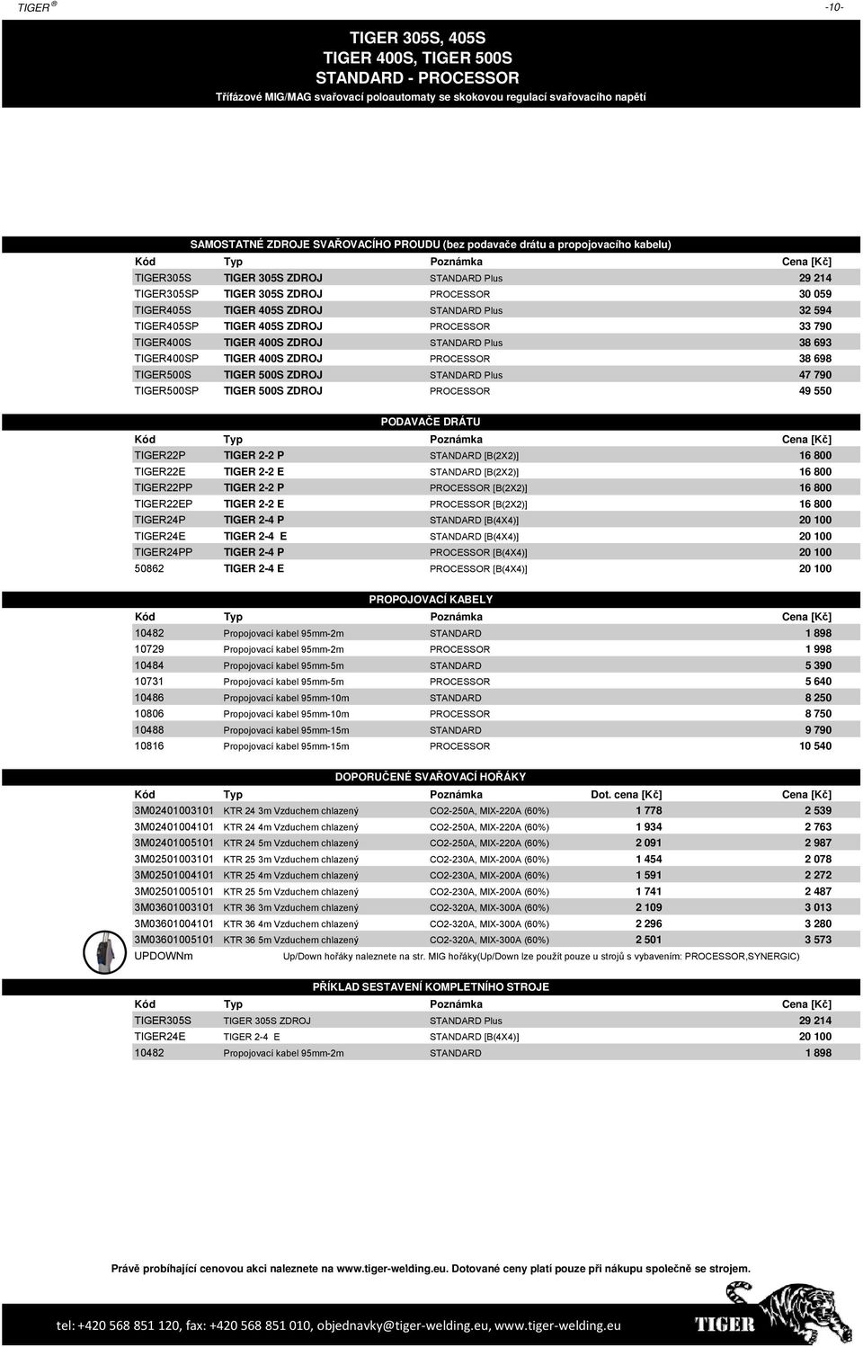 405S ZDROJ PROCESSOR 33 790 TIGER400S TIGER 400S ZDROJ STANDARD Plus 38 693 TIGER400SP TIGER 400S ZDROJ PROCESSOR 38 698 TIGER500S TIGER 500S ZDROJ STANDARD Plus 47 790 TIGER500SP TIGER 500S ZDROJ