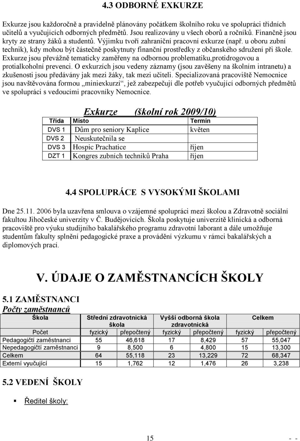 u oboru zubní technik), kdy mohou být částečně poskytnuty finanční prostředky z občanského sdružení při škole.