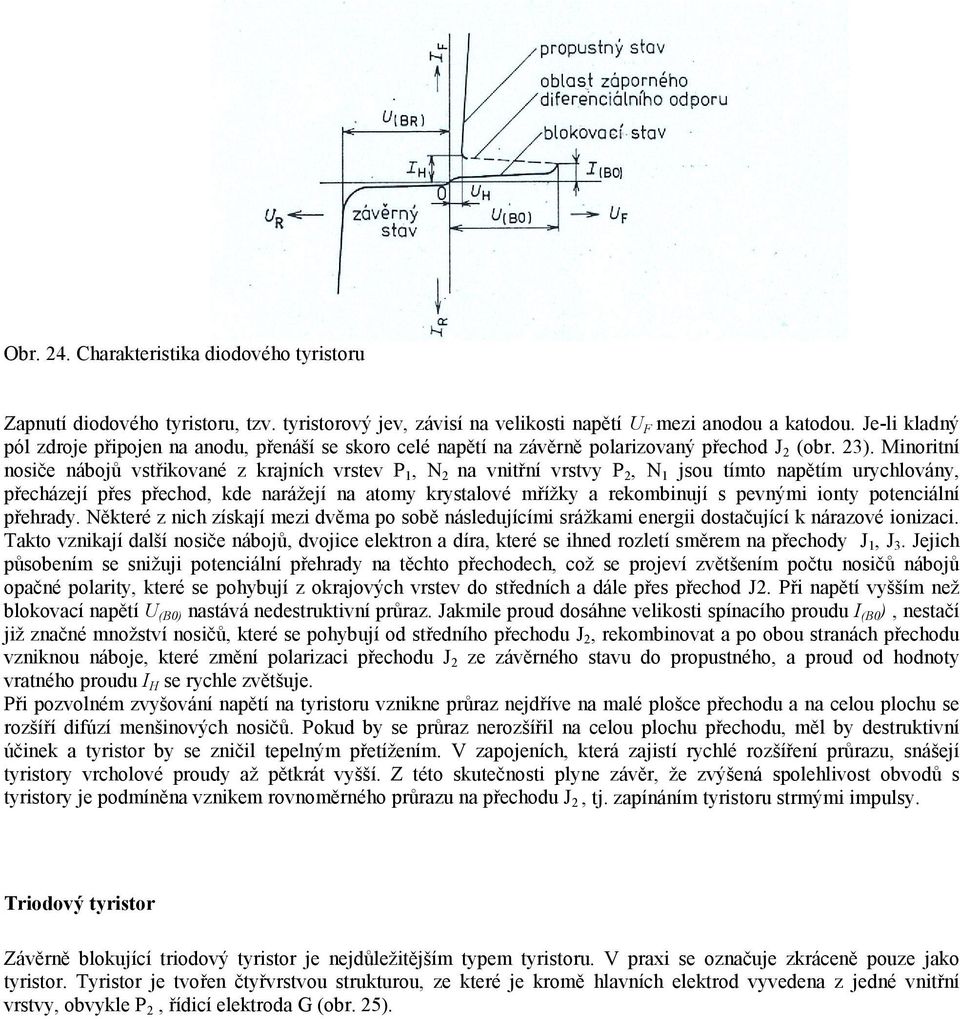 Minoritní nosiče nábojů vstřikované z krajních vrstev P 1, N 2 na vnitřní vrstvy P 2, N 1 jsou tímto napětím urychlovány, přecházejí přes přechod, kde narážejí na atomy krystalové mřížky a