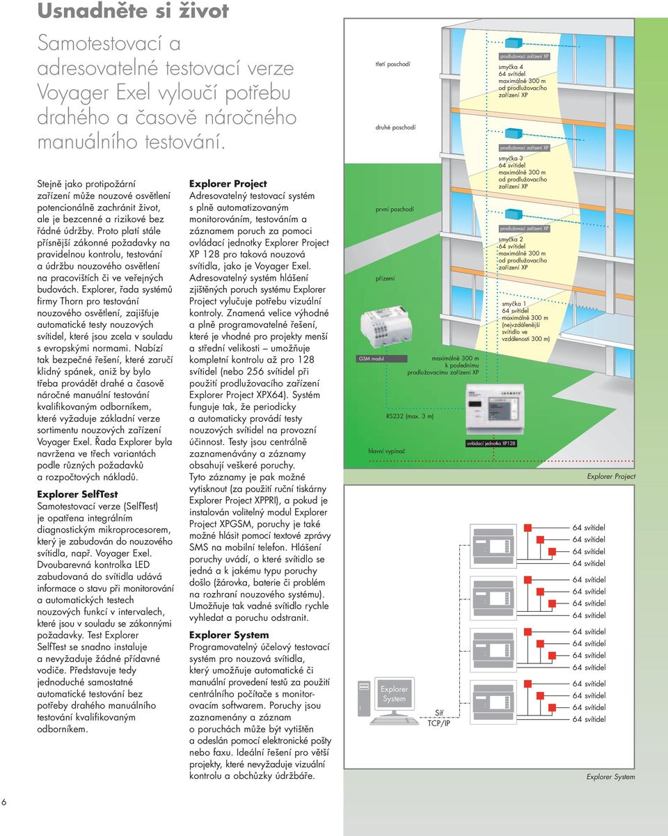 Proto platí stále přísnější zákonné požadavky na pravidelnou kontrolu, testování a údržbu nouzového osvětlení na pracovištích či ve veřejných budovách.