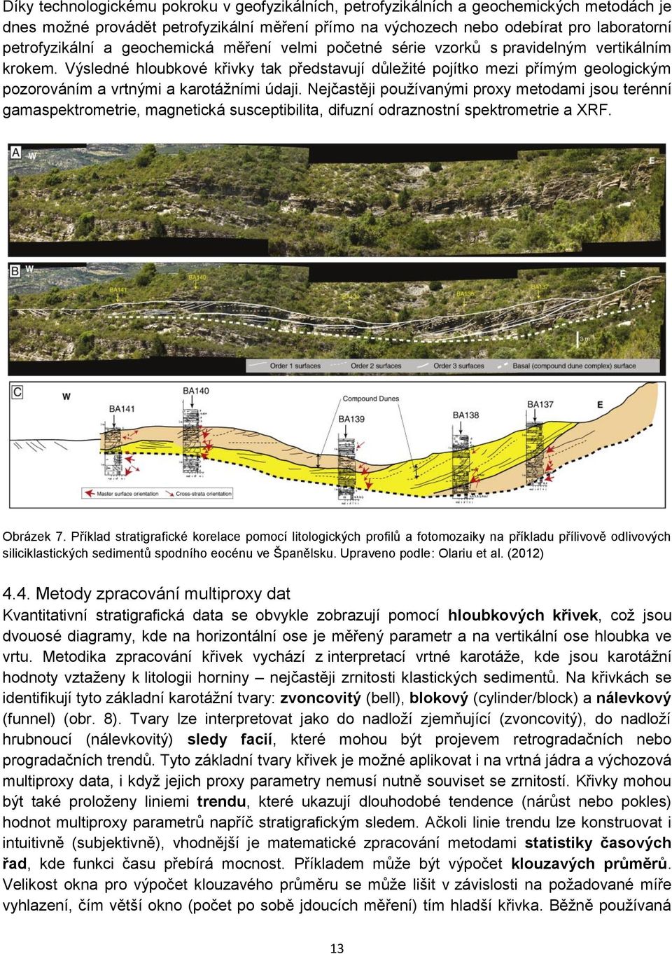 Výsledné hloubkové křivky tak představují důležité pojítko mezi přímým geologickým pozorováním a vrtnými a karotážními údaji.