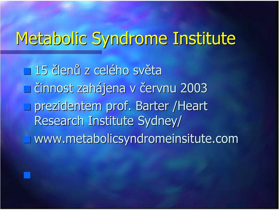 prof. Barter /Heart Research Institute Sydney/ www.