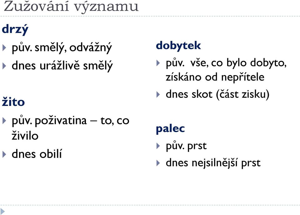 poživatina to, co živilo dnes obilí dobytek pův.