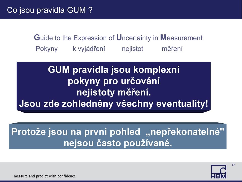 nejistot měření GUM pravidla jsou komplexní pokyny pro určování