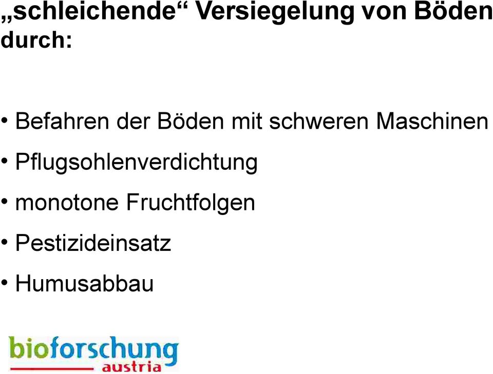 Maschinen Pflugsohlenverdichtung