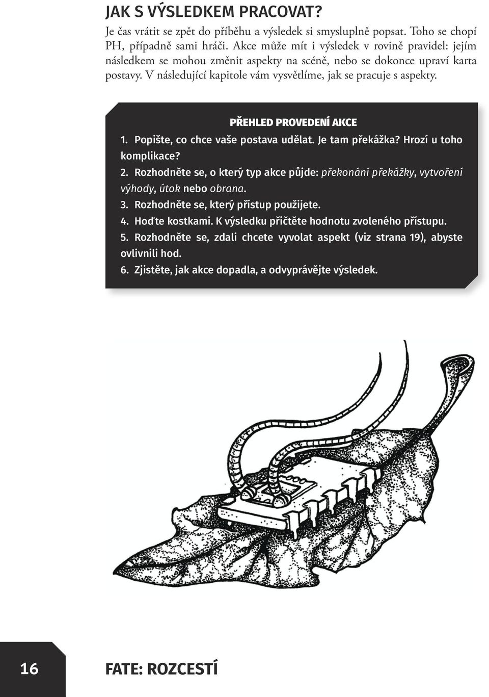 PŘEHLED PROVEDENÍ AKCE 1. Popište, co chce vaše postava udělat. Je tam překážka? Hrozí u toho komplikace? 2.