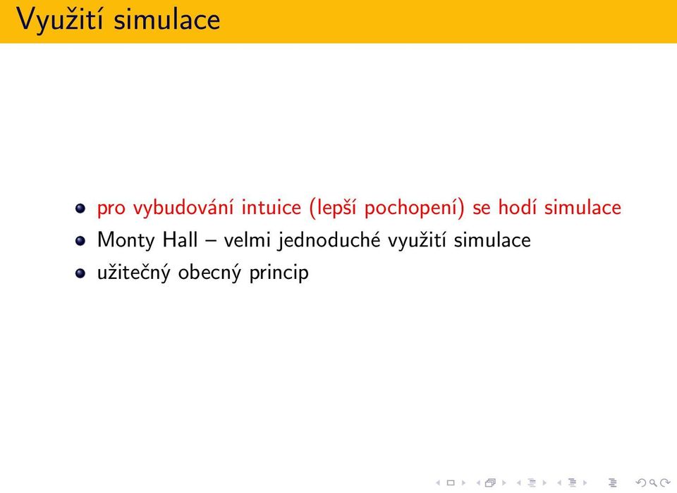 simulace Monty Hall velmi