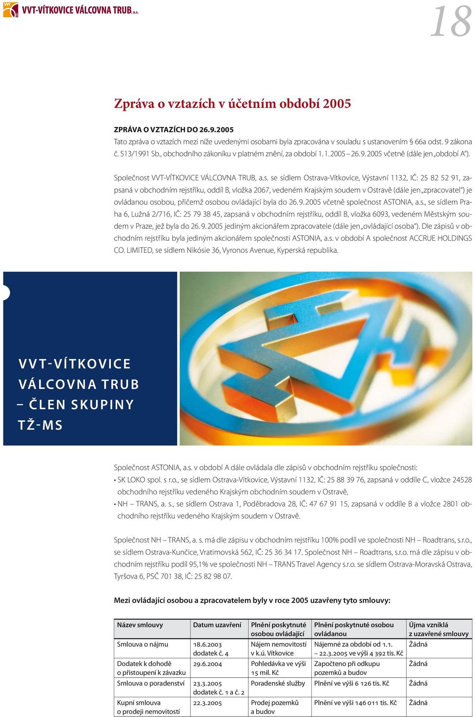 VVT-VÍTKOVICE VÁLCOVNA TRUB, a.s.