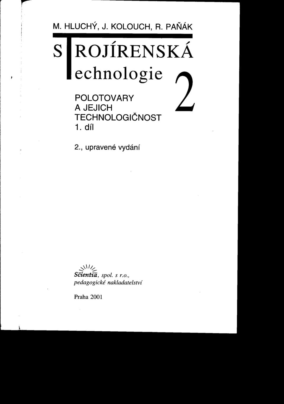 TECHNOLOGIČNOST 1 díl 2, upravené vydání /