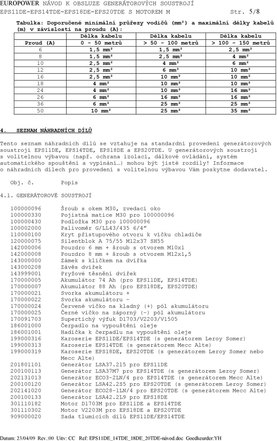 metrů 6 1,5 mm² 1,5 mm² 2,5 mm² 8 1,5 mm² 2,5 mm² 4 mm² 10 2,5 mm² 4 mm² 6 mm² 12 2,5 mm² 6 mm² 10 mm² 16 2,5 mm² 10 mm² 10 mm² 18 4 mm² 10 mm² 10 mm² 24 4 mm² 10 mm² 16 mm² 26 6 mm² 16 mm² 16 mm² 36